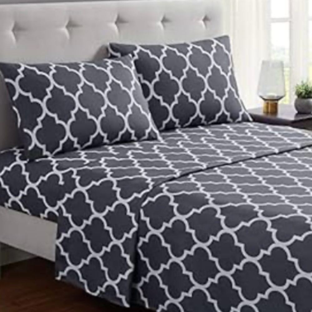 Mellanni King Sheets Set - 4 PC Iconic Collection Bedding Sheets & Pillowcases